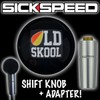 SICKSPEED BLACK OLD SKOOL SHIFT KNOB & ADAPTER FOR AUTO/AUTOMATIC GEAR SHIFTER LEVER KA1