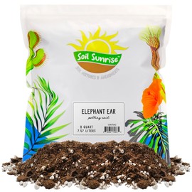 Elephant Ear Potting Soil Mix (8 Quarts), Colocasia and Alocasia Potted Plant Blend
