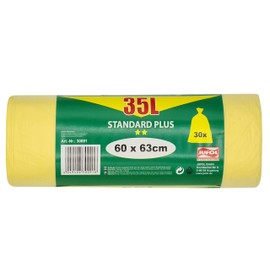 Jufol Bin Liners - 20L - 100 bags on a roll - 450 x 550 mm 1 item, 30071, 30091