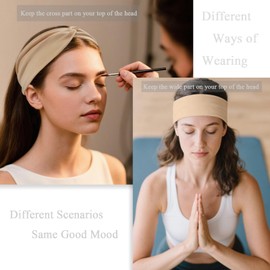 IMYORT 12 Pcs Wide Stretchy Headbands For Women Twist Knotted Headband Set Head Bands For Women’s Hair Band Soft Workout Yoga Accessories