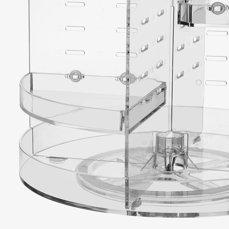 HBlife 360 Rotating Makeup Organizer Plus Size Adjustable Carousel Large