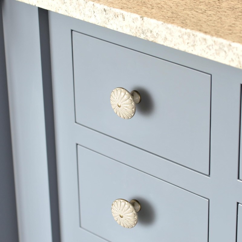 Goo-Ki 6-Pack Cream Gold Cabinet Knobs, 1.3 inch (34mm) Zinc
