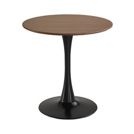 IFIAM 24 inch Small Round Dining Table for 2-4 People, Mid Century Modern Wood Tulip Table for Kitchen, Living Room, Restaurant, Office, Cafe, Walnut