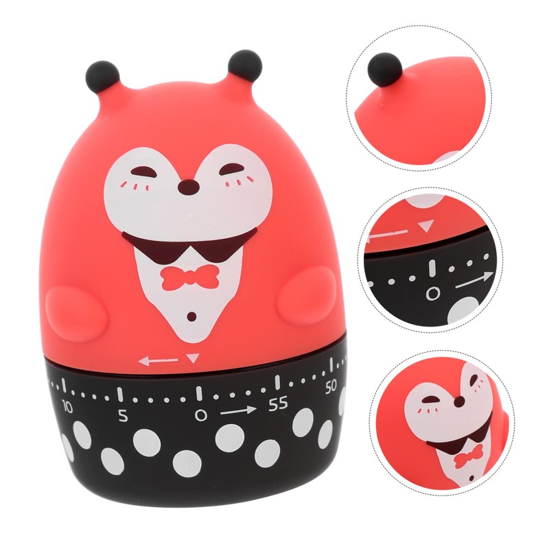 SHOWERORO Adorable Mechanical Kitchen Timer Creative Reminder for Study Cooking