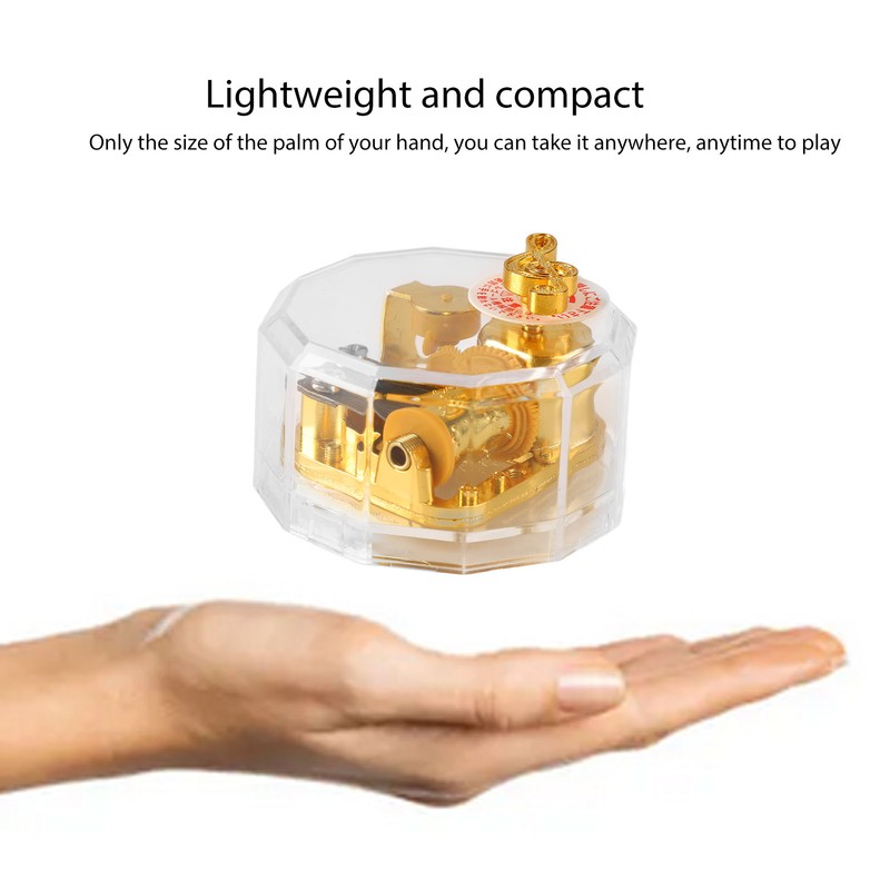 Acrylic Music Box Exquisite Beautiful DIY Clear Musical Box for