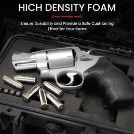 16x12x2in Precut Gun Case Foam Inserts 4Pack, High-Density Black Foam Padding Customizable Padding for Gun Parts, Toolboxes, Camera Bags & Precision Equipment Protection