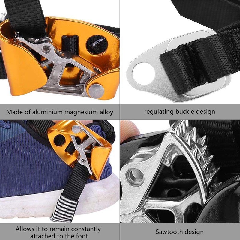 Left and Right Leg Ascender, Ascender, Fixed Rope, Rappelling, Adjustable