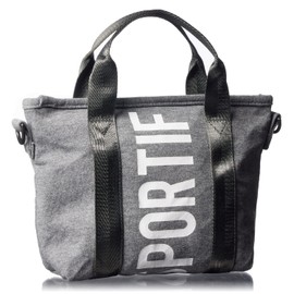 Cox Sportif Women's Rochelle Logo Print Sweat Deodorizing Antibacterial 2-Way Shoulder Bag, charcoal gray