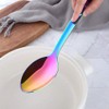 QRU Stainless Steel Serving Spoons with Hanging Hole, Long Handle