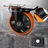 5 Inch Swivel Caster Wheels, Heavy Duty Casters Set of