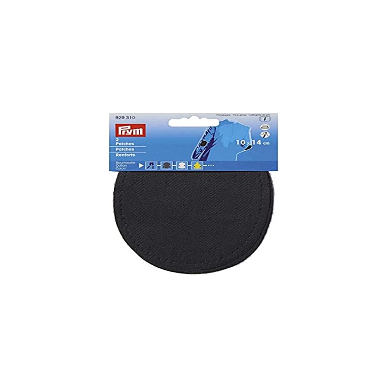 Prym Cotton Patch, schwarz, 14 x 10 cm, 2 Stück