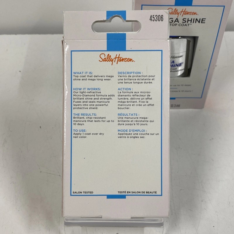 Sally Hansen LOT x2 SALLY HANSEN Mega Shine Top Coat