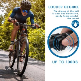 Bicycle Bell Mountain Bike Loud Pack of 2 Bicycle Bell, Small Bicycle Bell, MTB Road Bike Bicycle Bell, for Children and Adults Mountain Bike E-Bike Children's Bicycle Scooter, Black