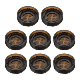 uxcell 8pcs Rubber Furniture Caster Cups Round Chair Leg Floor Protectors Non-Slip Furniture Pads Grips Stoppers for Hardwood Floors, Brown (Fit 0.8-1.6 Inch Chair Leg)