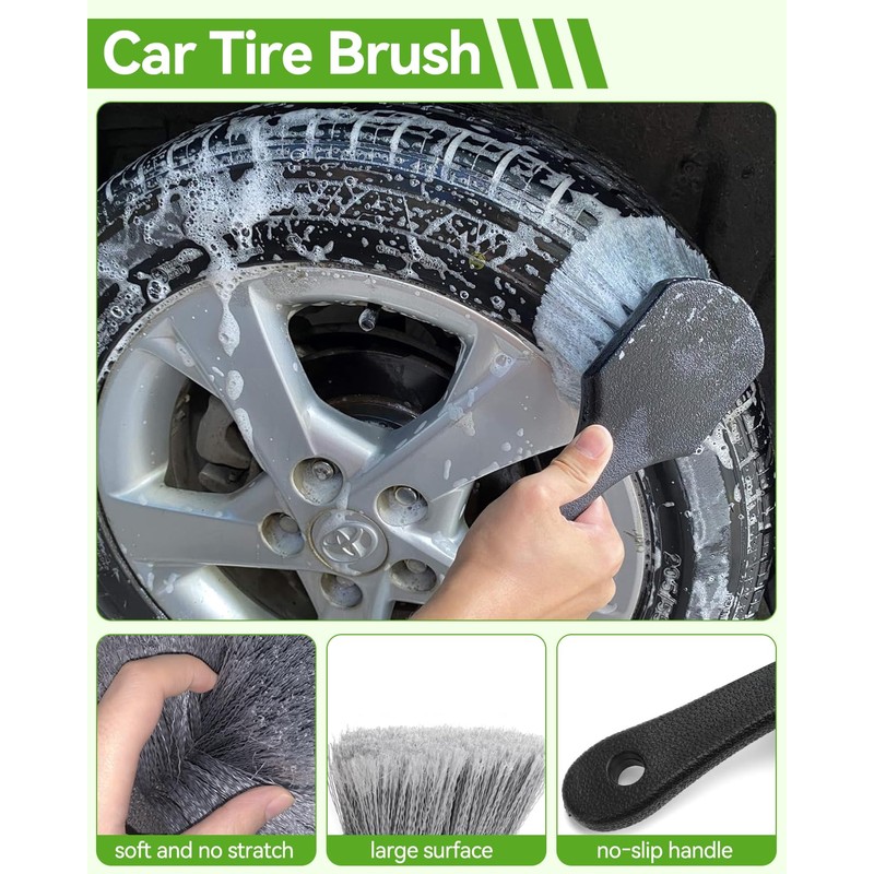 @UTOS 8Pcs Car Wash Kit, 62’’ Car Wash Brush with