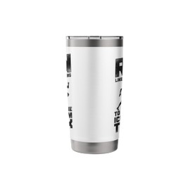 Running Runner Half Marathon Watching Spectator Vintage Run Stainless Steel Insulated Tumbler