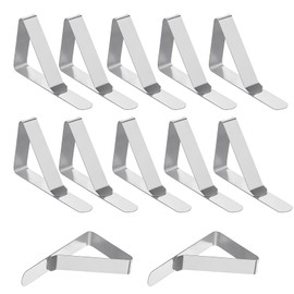 BNYD Tablecloth Clips 12 Pack Steel Table Protector Cover Clamps Skirt Clips for Home Kitchen Restaurant Picnic Tables