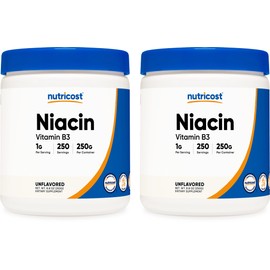 Nutricost Nutricost Niacin Vitamin B3 Powder 250G (2 Pack) - 500 Grams - 1G Per Serving (Scoop Included)