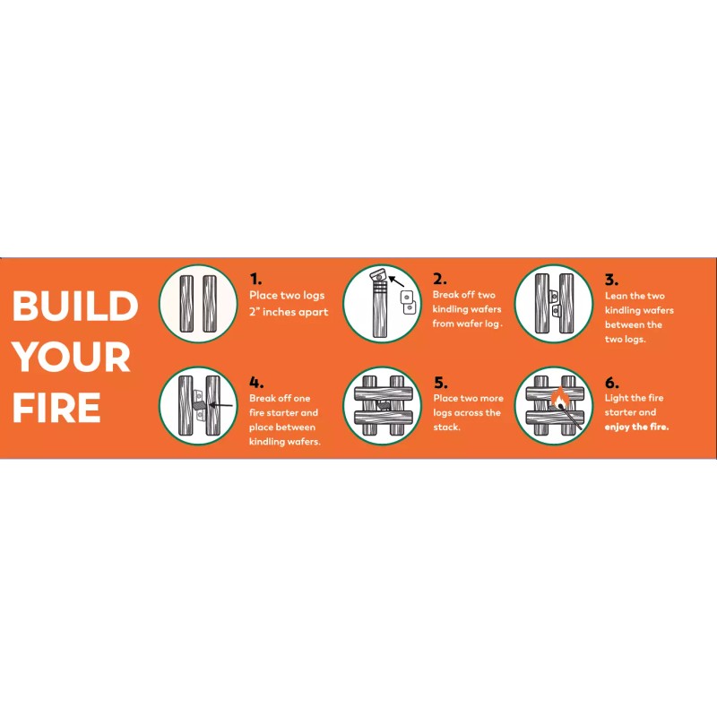 Clean Burn Firewood 100% Real Firewood Smoke-Free Clean Burn No