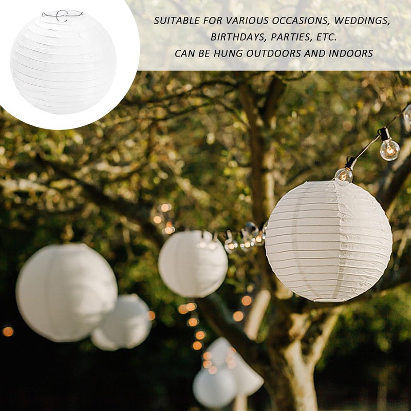 Pack of 3 Lampshade, White Round Lantern, Lampshade Pendant Lamp,