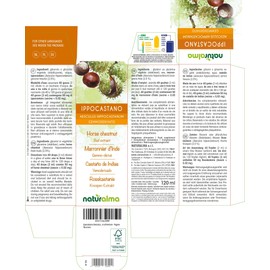 Horse Chestnut (Aesculus hippocastanum) Alcohol-Free Bud Extract from Fresh Buds Naturalma - Liquid Drops 120 ml - Food Supplement - Vegan