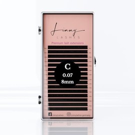 LINNY LASHES Wimpernverlängerung | 16 Reihen | C Curl | Stärke 0.07 0.05 0.03 | Länge 8-15 mm, Mix Box | Lash extensions (C-Curl 0.07, 8mm)