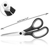 com-four® 3 x Scissors, Universal Scissors, Household Scissors, Kitchen Scissors,