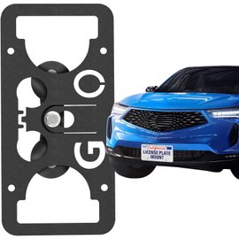 No Drill Front License Plate Bracket Holder Compatible with Acura RDX 2013-2024, Rust-Proof License Plate Mount Adapter, Bumper Grille Car Tag Frame with Anti-Theft Screws Accessories