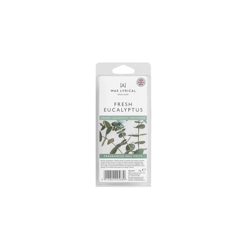Wax Lyrical Fresh Eucalyptus Wax Melts, White