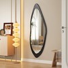 AAZZKANG Irregular Wall Mirror Full Length Large with Wood Framed
