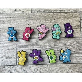 Unbranded Set of 9 Care Bears Charms compatible with crocs