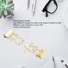 30pcs Gold Binder Clips Flower Shape Pentagonal Heart Shape Electroplating