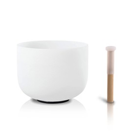 7inch 8inch 9inch Crystal singing bowls set sound bowl for healing Mindfulness, Meditation, Yoga, Spiritual and Body Healing Chakra Bowl (A note （Third Eye）, 8 inch)