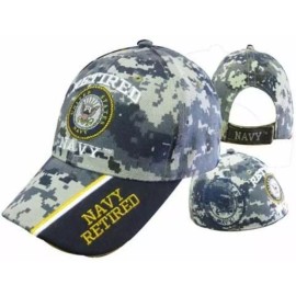 TOP NEW! US NAVY RETIRED USN ROUND CAP HAT DIGITAL NAVY CAMO