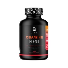 B Life Astaxantina | 180 Cápsulas | 250 mg por porción | Adicionado con Aceite Puro de Salmón Omega 3 | Ingredientes naturales | Astaxanthin Blend.