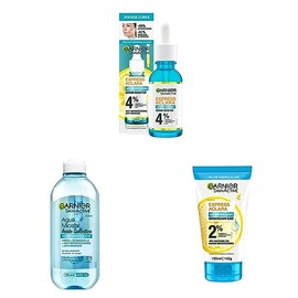 Garnier Express Aclara Serum Anti Acne 30 ml  ara Agua Micelar Anti Acne 400 ml  ara Exfoliante Anti Acne 150 ml                                      