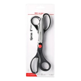 Tijeras Rectas Office Depot Acero Inoxidable 20cm Negro 2 Piezas