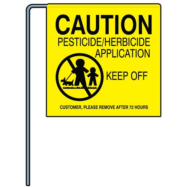 HY-KO Products SF-21PS Pesticide Marking Flags 18 in Yellow