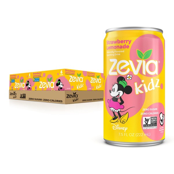 Zevia Kidz, Strawberry Lemonade, 7.5 Oz Cans (Pack Of 24)