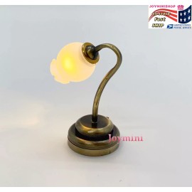Unbranded 1/12 Dollhouse Miniature Table Lamp LED Light Lamp Battery Use Decoration Toy