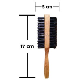 Cepillo de Madera Natural Doble Cara Cerdas Naturales. Cerdas suaves para brillo. Cerdas firmes para control y Masaje en el Cuero Cabelludo. Cepillo p