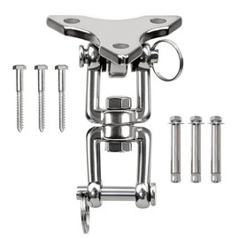 GVKES Stainless Steel 304 Heavy Bag Swing Hanger with 360° Rotation - 1200lb Capacity - Ideal for Punching Bag Ceiling Mount, Hammocks, Yoga, and Porch Swings