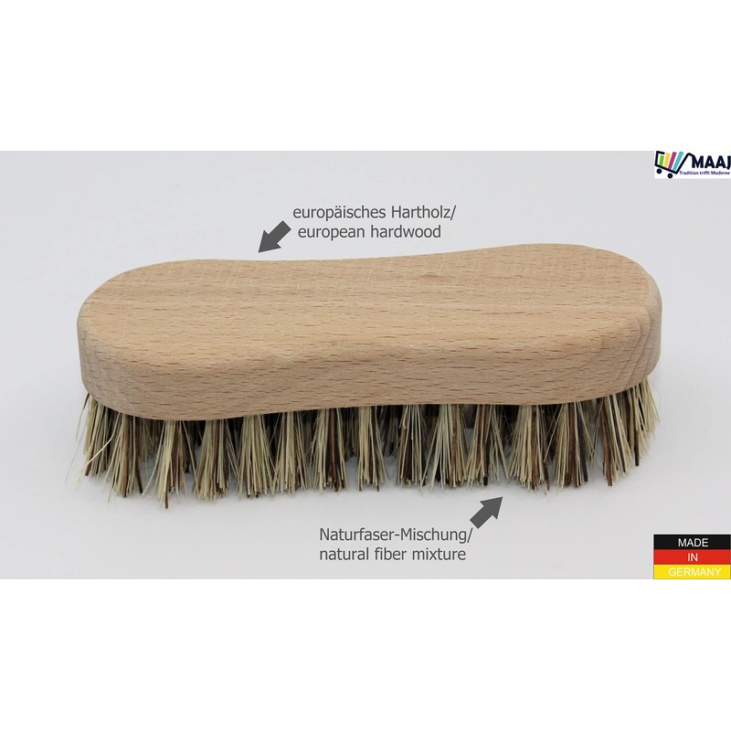MAAJ Vegetable Brush Hard Mini Hard Union Bristles + Wood