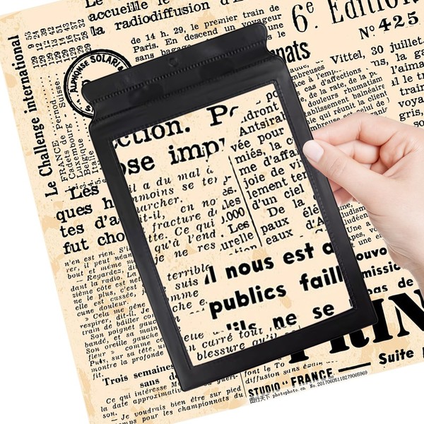 5X Large Handheld Magnifying Glass for Reading, Full Page Magnifier
