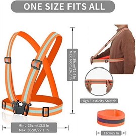 Reflective Vest Running Gear, High Visibility Safety Vest,Adjustable ReflectiveVest for Night Jogging/Biking/Walking/Running (Green)