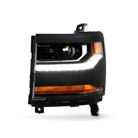 AKKON - Fits 2016-2018 Chevy Silverado 1500 2019 1500LD [HID/Xenon Type] Projector Black Headlight Driver Left Side Replacement