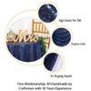 ShiDianYi 120-Inch Round Sequin Tablecloth, Navy Blue Sparkle Table Cover
