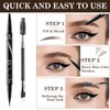 2-in-1 Waterproof Eyebrow Pencil - Dual Ended Eyebrow Pencil with