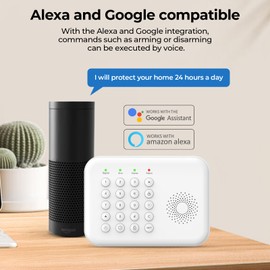 PGST Alarm System for Home Security, Smart Home Alarm System Wireless WiFi Remote Control App Alert Door Window Sensor Motion Detection No Monthly Fee Work with Alexa & Google