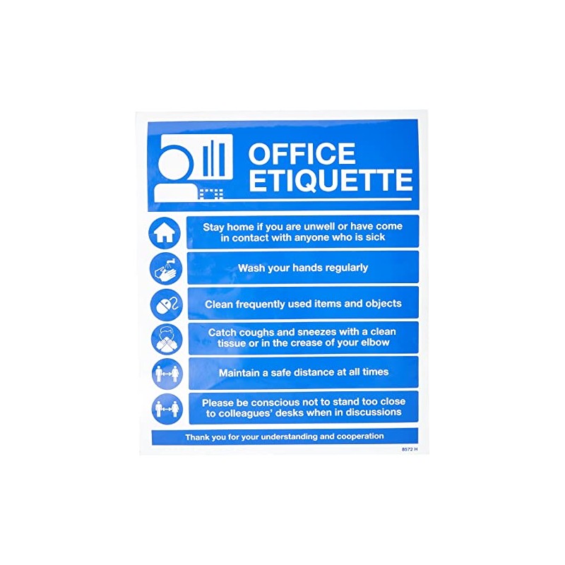 Caledonia Signs 28572H Office COVID19 guidelines